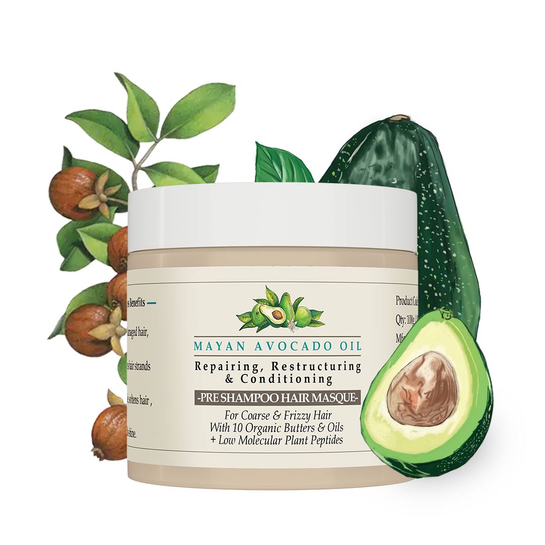 Mayan Avocado Oil Pre Shampoo Hair Mask