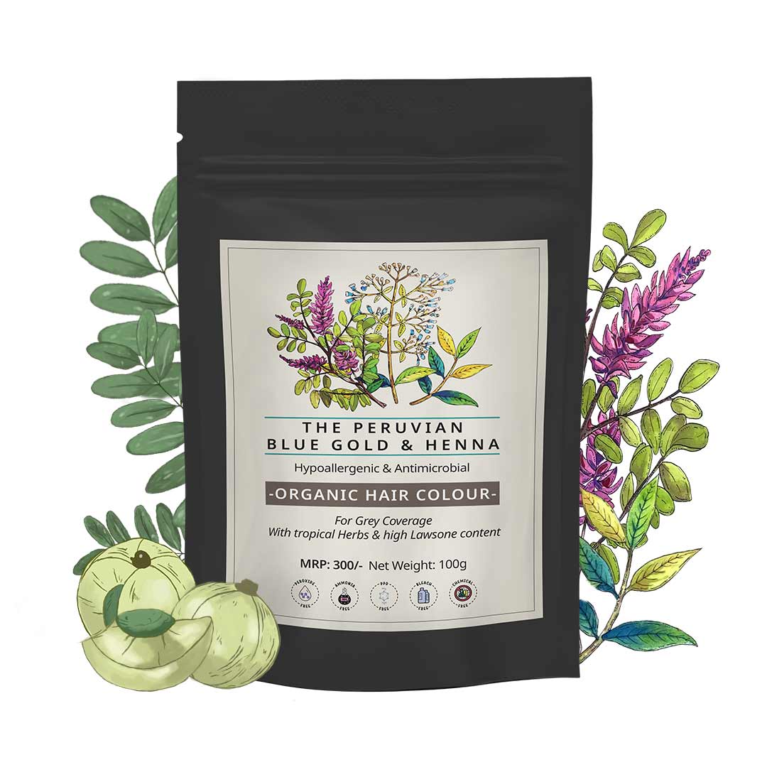 Peruvian Blue Gold & Henna Hair Colour