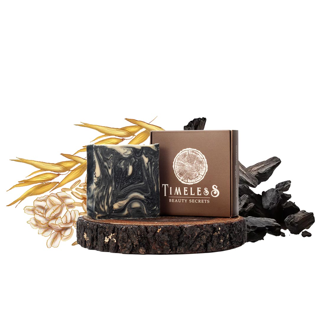 Egyptian Activated Carbon & Oats Artisanal Soap For Men - Oily & Combination Skin