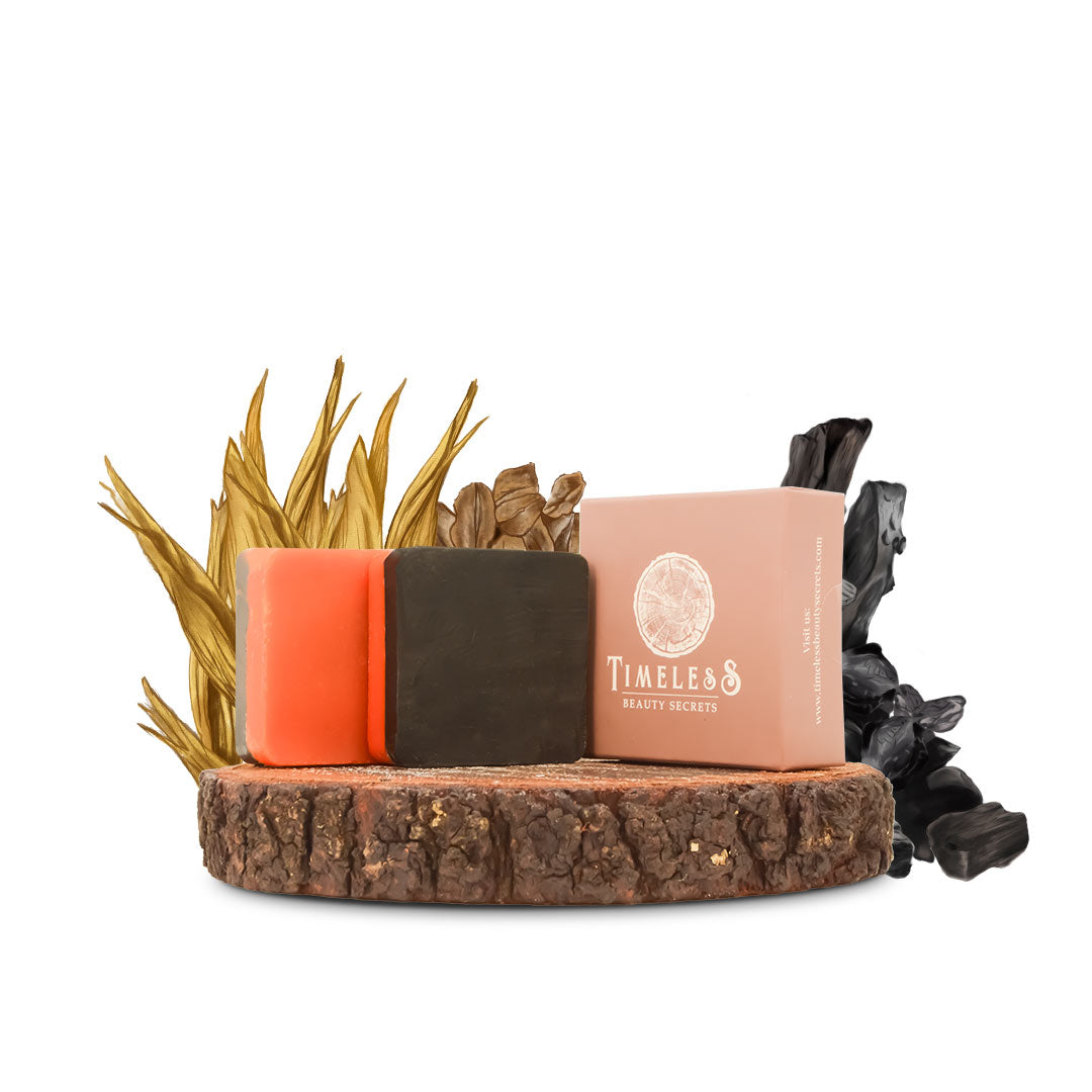 Egyptian Activated Carbon & Oats Soap for Women - Oily & Combination Skin
