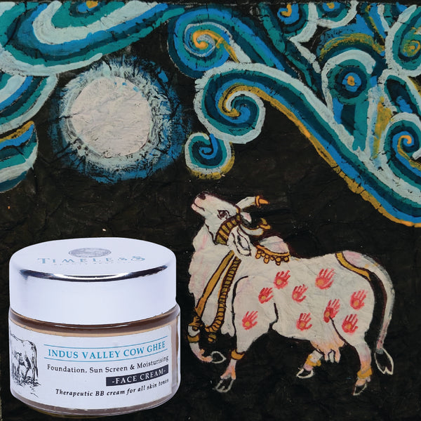 Indus Valley Cow Ghee Foundation, Sun Screen & Moisturising Therapeutic B B-Cream For All Skin Tones