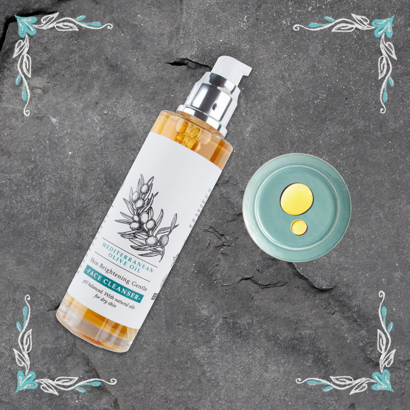Meditteranean Olive Oil skin brightening gentle face cleanser for dry skin