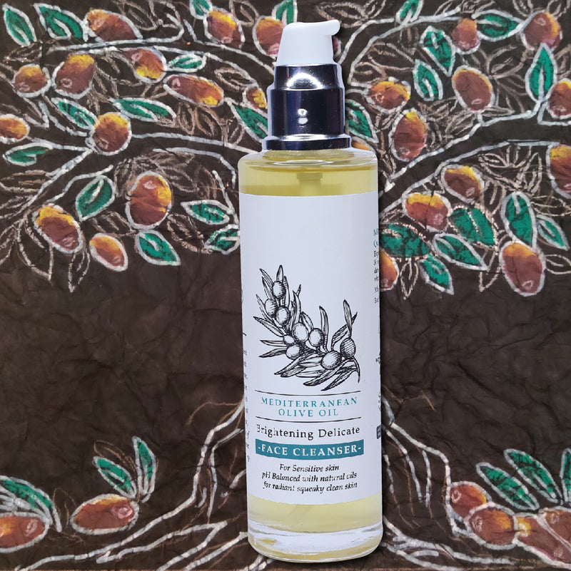 Meditteranean Olive Oil brightening delicate face cleanser for Sensitive skin